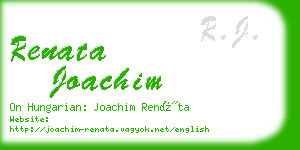 renata joachim business card